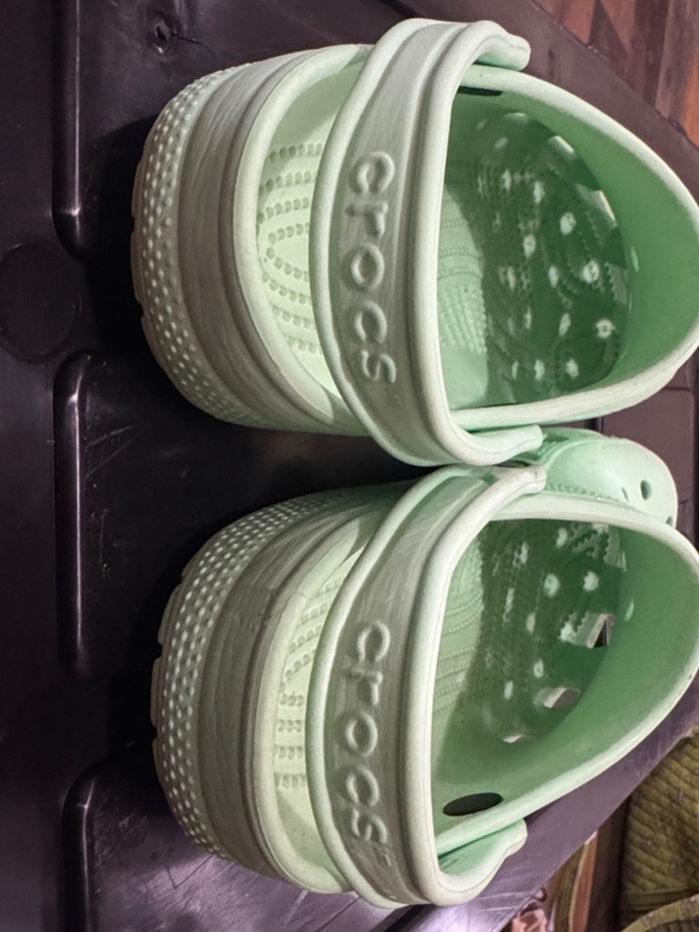 Light Green Crocs Shoes - Picture 3 of 5